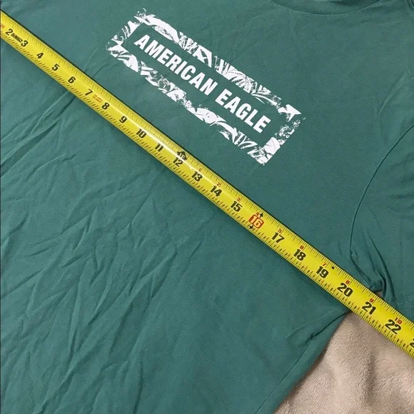 American Eagle Outfitters Teal Graphic Tee Size Medium - Picture 3 of 4